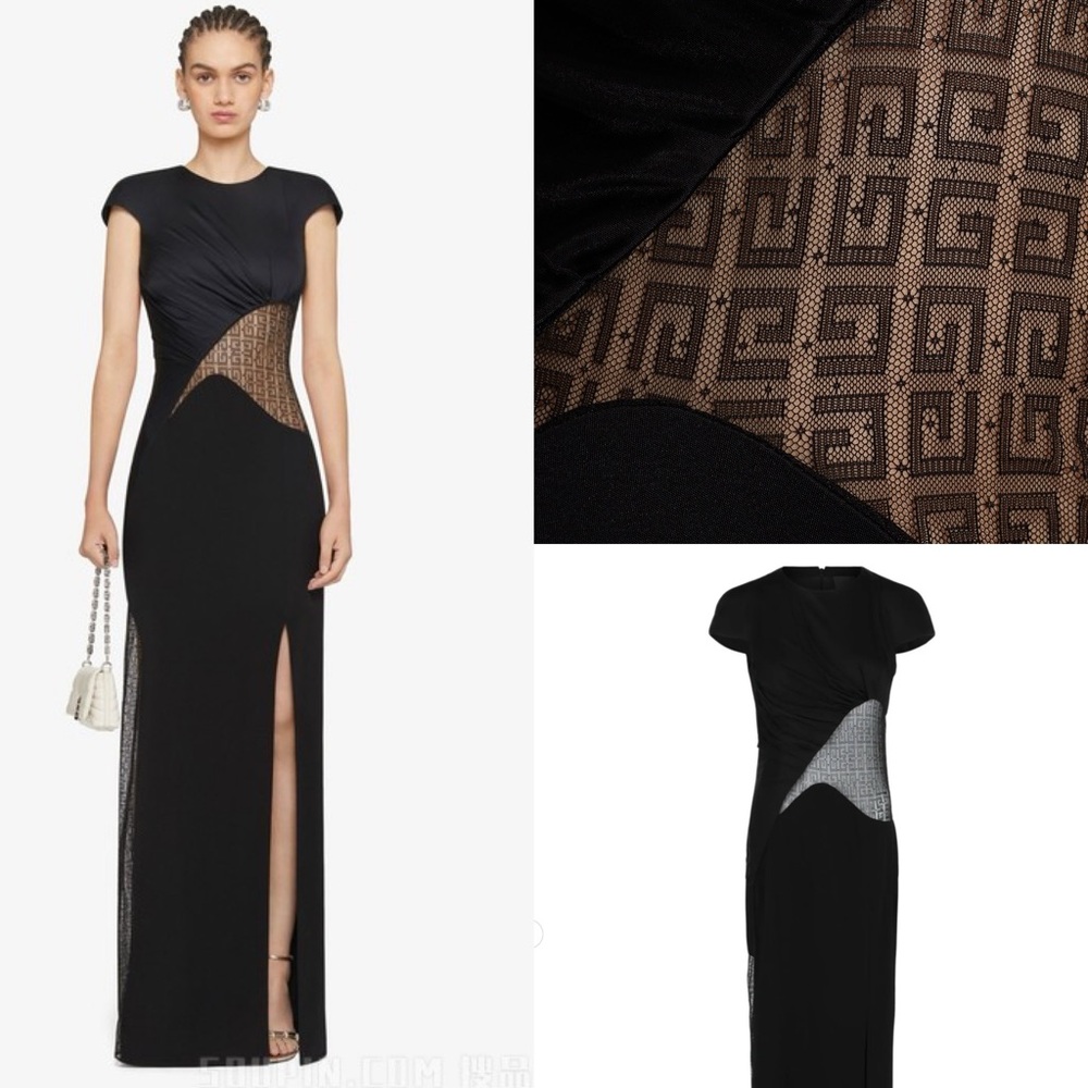 Givenchy Evening Satin Dress and 4G Lace
